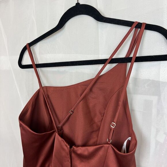 DB studio Celebrate bridesmaid formal maxi dress satin strappy sz 8 pockets - Picture 7 of 11